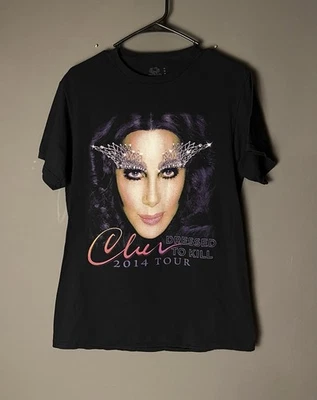 Cher Dressed to Kill Tour T-Shirt 2014 Sz M Pat Benatar Cyndi Lauper Vintage - Image 1 of 4