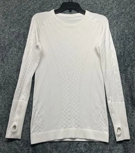 Lululemon Damengröße 6? Off White Langarm Rest Less Athletic Top (T4) - Bild 1 von 5