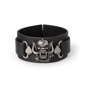 Alchemy Gothic Motorhead Warpig Wrist Strap Bracelet Black Leather Wristband - Picture 1 of 2