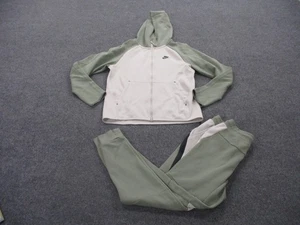Nike Tracksuit Set Men S Tech Fleece Joggers Jacket Hoodie Cream Jade 928483 073 - Picture 1 of 23
