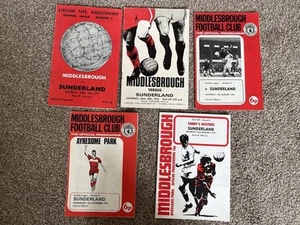 MIDDLESBROUGH V SUNDERLAND 1970-71, 1971-72, 1972-73, 1973-74 & 1974-75 - Picture 1 of 3