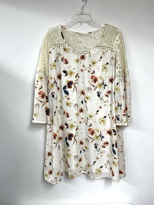 Vestido para mujer A N A talla 10 floral manga campana 3/4 pulóver encaje Foto 1 de 4