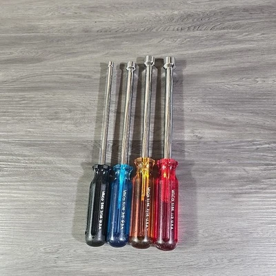 JUEGO DE DESTORNILLADORES DE TUERCAS SAE VINTAGE VACO EE. UU. 4 PIEZAS SERIE S 3/16"-1/2" Foto 1 de 4