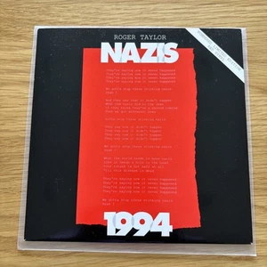 Roger Taylor (Queen) Nazis 1994 UK Red 7" Vinyl Single Numbered Limited Ed. - Picture 1 of 4