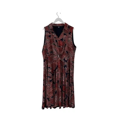 Tommy Hilfiger Paisley Midi Dress Plus Size 20W - Image 1 of 2