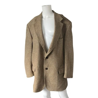 Blazer Orvis Harris Tweed de Colección Pura Lana Escocesa Tostado Neutro Para Hombres Academia Foto 1 de 4