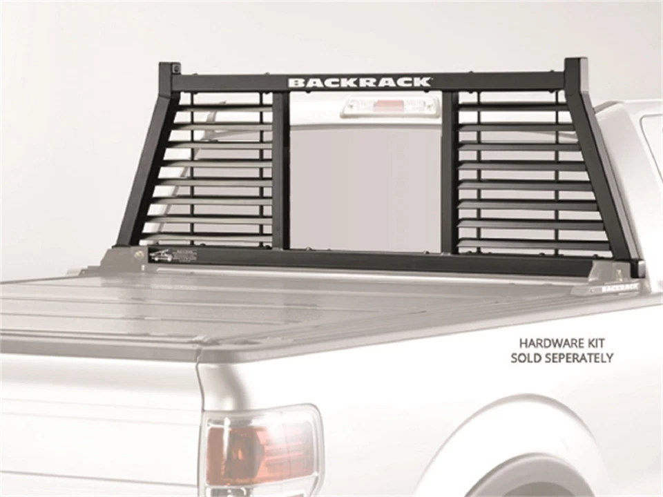 BackRack Black Powder Coat Half Louvered Rack for Silverado Sierra Ram 2500 3500 Foto 1 de 4