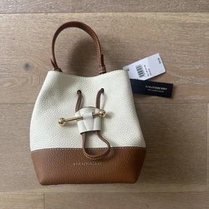 NWT AUTHENTIC Strathberry Vanilla and Tan Lana Odette Mini Purse Bag - Picture 1 of 8