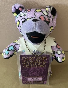 Vintage Peluche orso fagiolo blu liquido Grateful Dead Mardi Gras edizione limitata 1988 - Foto 1 di 16
