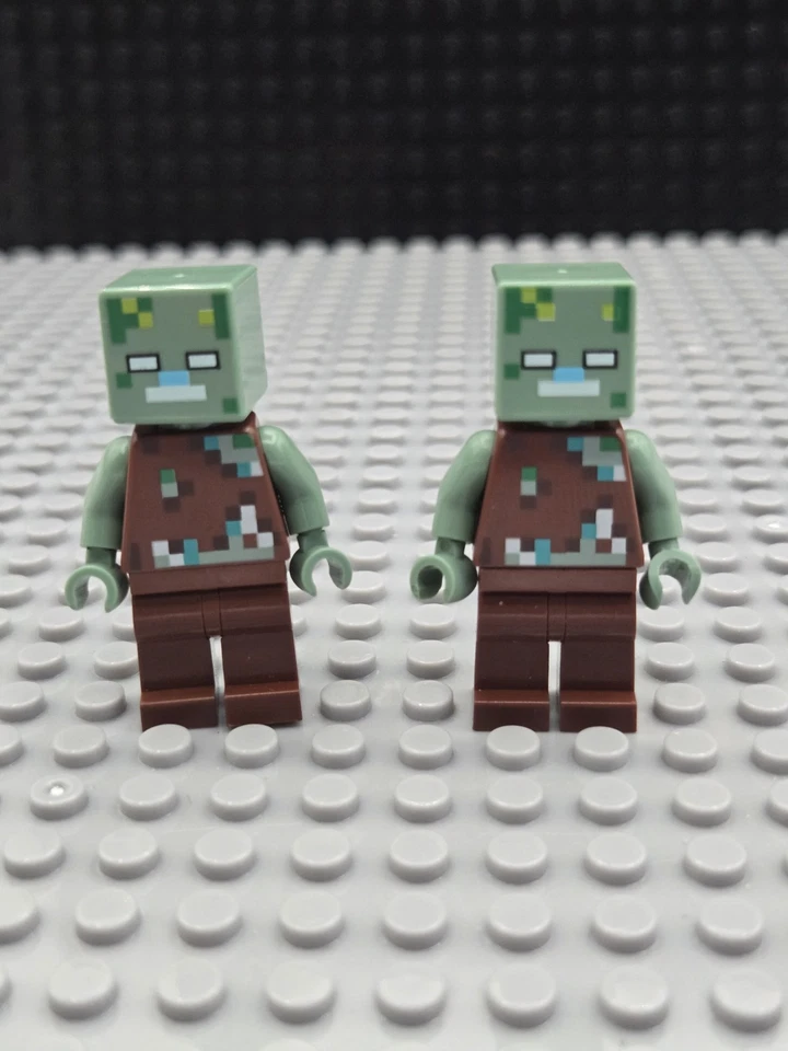 LEGO Minecraft Zombi Ahogado Minifigura F4 Lote de 2 Foto 1 de 1
