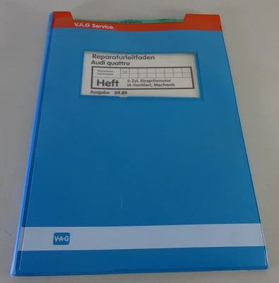 Manuale Officina Audi Quattro/Urquattro 20V RR Motore 2,2 Litro 220PS Di 1989 - Immagine 1 di 2