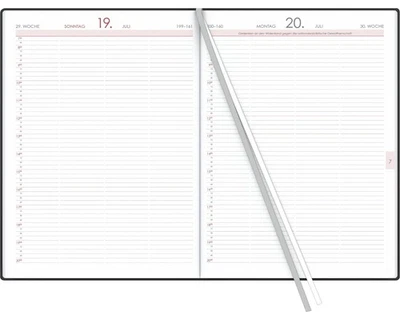 ZETTLER Terminbuch A4 1T/1S anthrazit - Kalender 2026