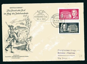 GERMANIA DDR 1953 copertina st. da BERLINO all'Italia - Foto 1 di 2