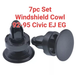 7pc set Cowl Clips 92-95 Civic EJ EG Honda Panel Cover Retainer Clip windshield - Picture 1 of 8