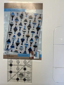Amelie Scott Designs CORONA LANTERNS pattern AND Creative Grids 3.5 square ruler - Picture 1 of 2