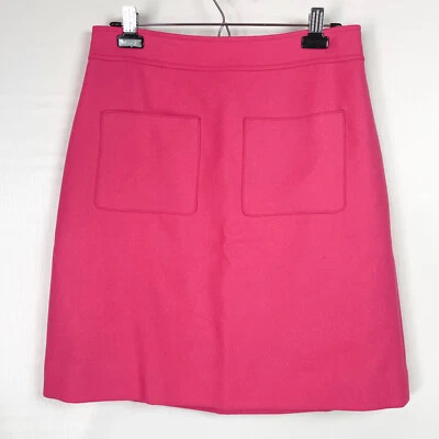 Minifalda J Crew para mujer 8 altas línea A rosa lana parche frontal bolsillo Foto 1 de 4