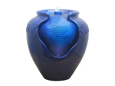 Teamson Springbrunnen LED 43 cm – Garten Wasserspiel mit Pumpe & Beleuchtung - Bild 1 von 4