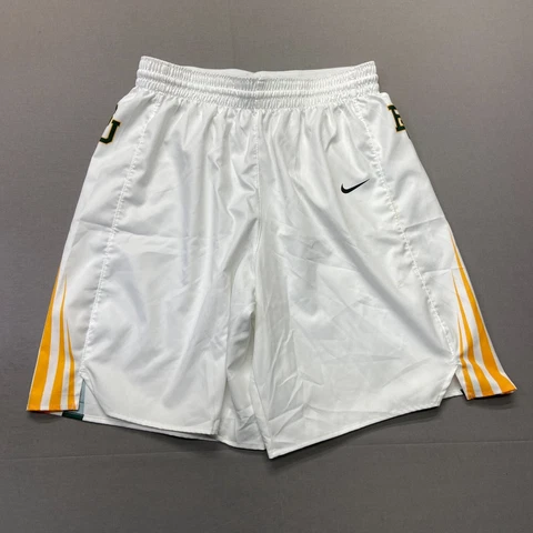 Baylor Bears Shorts Mens Medium White Green Football NCAA Nike Dri-Fit Casual Cover