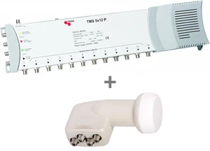 Triax TMS 5x12 P Multischalter (4x SAT, 1x terrestrisch) + Triax Quattro LNB 0.1 - Bild 1 von 3