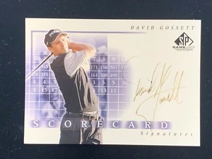2002 SP Game Used Edition Scorecard Signatures David Gossett SS-DG Golf Auto - Picture 1 of 3