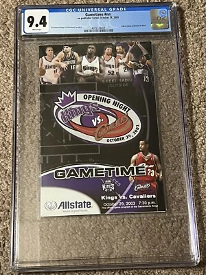 Lebron James debut en la NBA - 29 de octubre de 2003 programa CGC 9.4 Foto 1 de 2