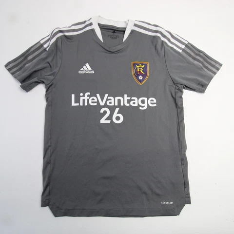 Real Salt Lake adidas Primegreen Short Sleeve Shirt Men's Dark Gray New Cover