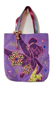 Bolso de Mano Disney Campanilla PÚRPURA ADORNADO LENTEJUELAS Lona PÚRPURA Foto 1 de 4