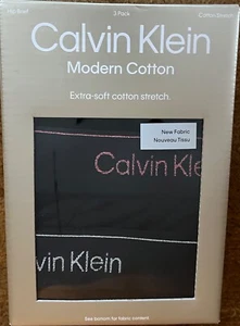 Calvin Klein Herren Unterwäsche 3er Pack Hip Brief Schwarz Größe S - Bild 1 von 7