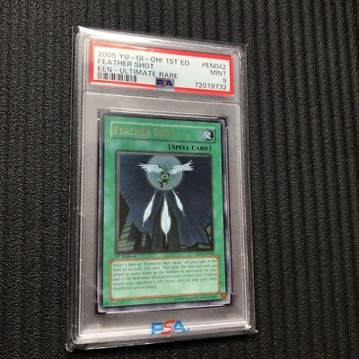 Yugioh! Feather Shot EEN-EN042 Ultimate Rare 1st Edition PSA MINT 9 - Image 1 of 2