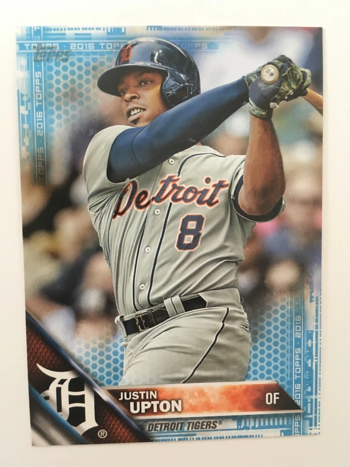 2016 Topps Mini Blue Parallel Justin Upton Tigers 673 #'d /10 Rare Low S&H - Image 1 of 1