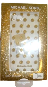 MICHAEL KORS IPHONE 7 OR 8 CLEAR POLKA DOT SNAP ON CASE NIB - Picture 1 of 14