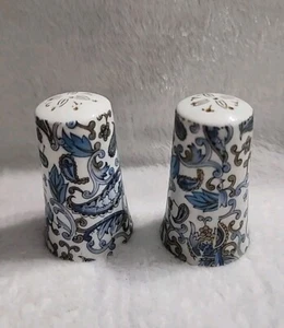 Vintage Lefton blau Paisley Salz und Pfefferstreuer 50er Jahre Made in Japan gestempelt - Bild 1 von 11