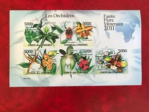 COMORES COMOROS 2011 MNH IMPERFORATE FLOWERS ORCHIDS LES ORCHIDEES 01 - Picture 1 of 1