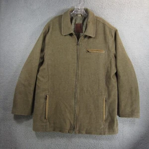VERTICAL BY ROBERT COMSTOCK MEN’S FULL ZIP OVERCOAT JACKET SIZE XL OLIVE GREEN - Picture 1 of 7