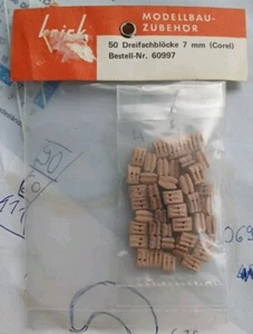 Krick 60997 Dreifachblöcke 7mm Corel Neu/OVP - Bild 1 von 1