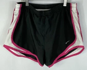 Nike Shorts Womens Small Black Pink Running Tempo Lined Brief Dri Fit Drawstring - Picture 1 of 5
