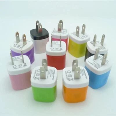 10x USB Cargador de Pared Enchufe Hogar Adaptador de Alimentación Toma de EE. UU. para Todos los Teléfonos Móviles Foto 1 de 4