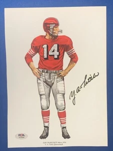 Y.A. Tittle HOF Autographed Color Photo San Francisco 49ers 7 TD in 1 Game PSA - Picture 1 of 3
