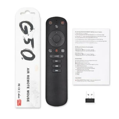 G50S Wireless Fly Air Mouse Gyroscope 2.4G Smart Voice Remote Control for TV Box - Image 1 of 4