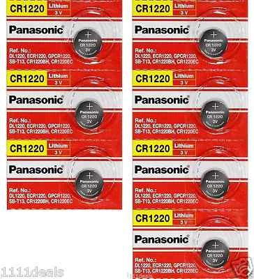 Panasonic Genuine CR1220 ECR1220 3V Button Coin Cell Watch Battery x7pcs EXP2028 - Image 1 of 3