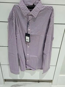 Camicia sportiva movimento Faherty uomo maniche lunghe lato lago rosa a quadretti S M L XXL - Foto 1 di 5