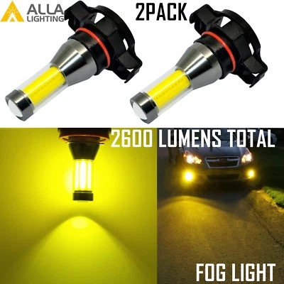 AllaLighting High Power LED Fog Light Bulb Driving Lamp 3000K Bright Yellow,2504 - Image 1 of 4