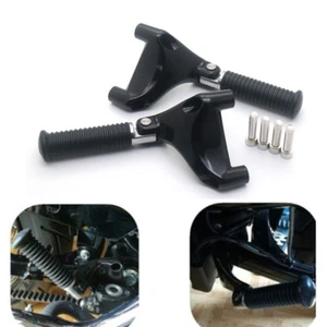Black Passenger Rear Foot Peg Footpeg Mount For Harley Sportster 1200 883 04-13 - Bild 1 von 6