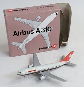 Vintage Schabak Nr 703/4 Swissair Airbus A 310 aeroplane diecast model in ob - Picture 1 of 7