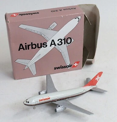 Винтажный Schabak Nr 703/4 Swissair Airbus A 310 самолет литая модель в ob  - Изображение 1 из 4