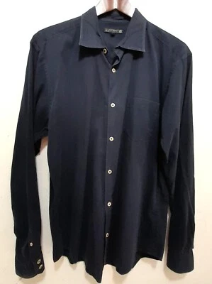 Camisa informal con botones de manga larga azul real grande Ems of Masons para hombre Foto 1 de 4