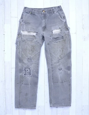 Carhartt Double Knee USA Made Original Fit Distressed Pants 30x29 Actual - Image 1 of 4