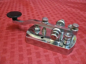 Vintage H-15.681 Chrome Speed-X Morse Code Telegraph Key Ham Radio - Picture 1 of 8