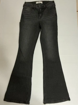 Hollister High Rise Flare Faded Black Jeans Size 4L **WITH TAGS** - Image 1 of 4
