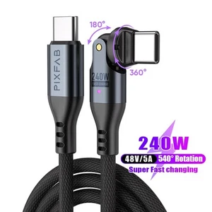 Fast Charging 240W Type-C to Type-C Data Cable For Apple iPhone 16 15 Pro Max - Picture 1 of 15